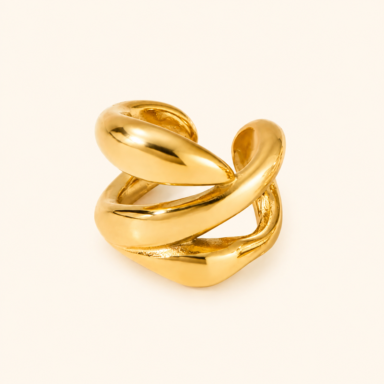 TWIST GOLD EARRINGS