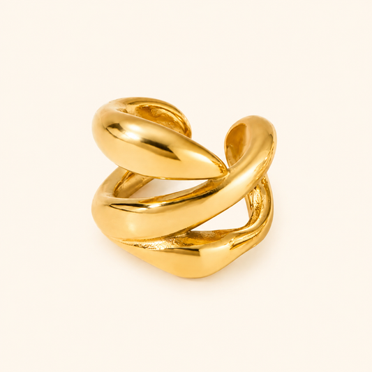 TWIST GOLD EARRINGS